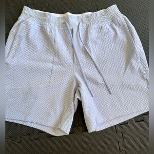 Lululemon men’s At Ease shorts. Size XL in light blue